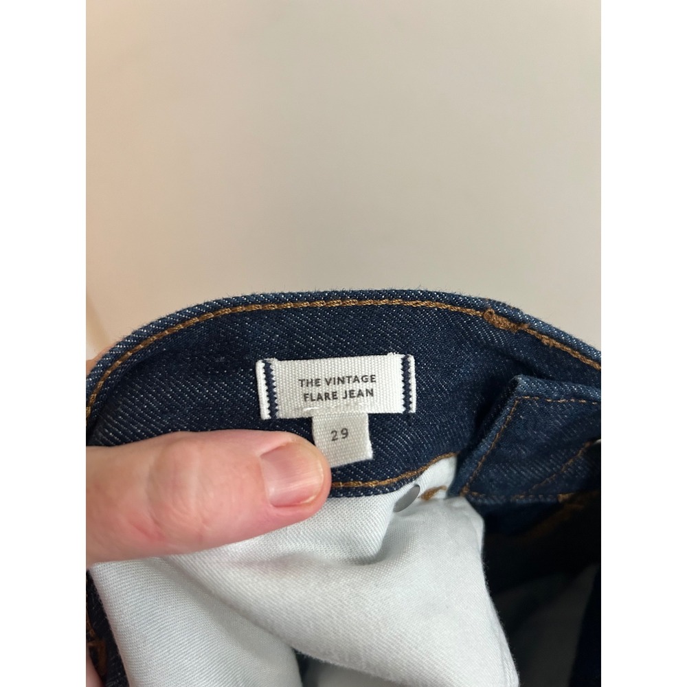Madewell The Vintage Flare Jean Dark Indigo High Rise Denim Pants Womens 29 - Picture 5 of 13